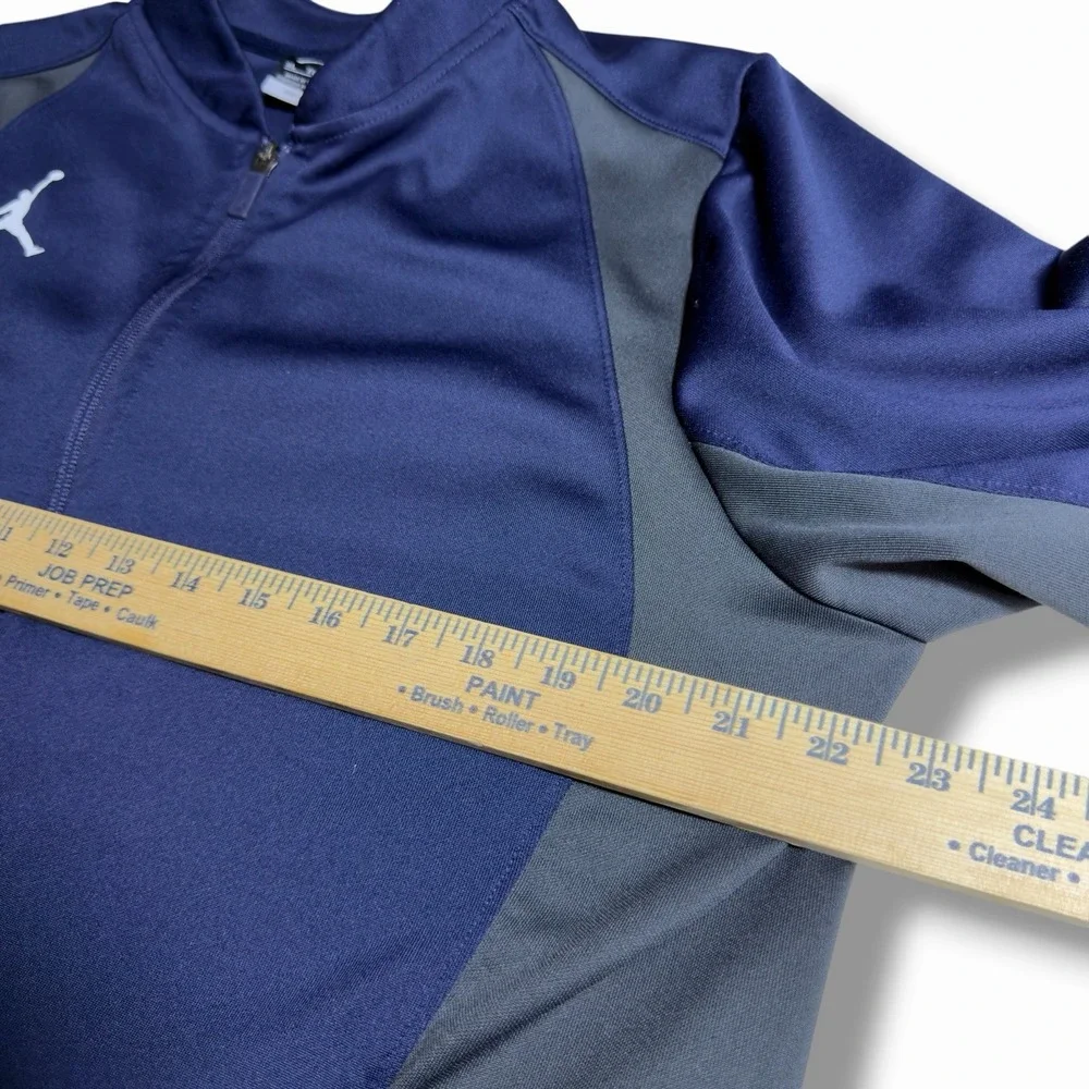 Jordan Flight XL Dri-Fit Mens Knit Training Track Jacket Navy Blue Gray